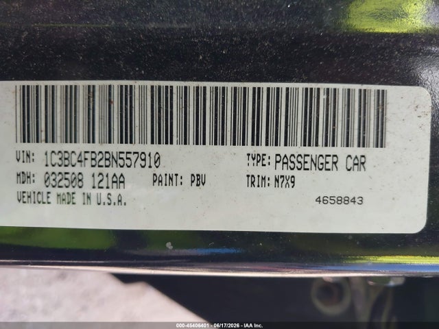 Aukcja sprzedaży 2011 Chrysler 200 Lx, vin: 1C3BC4FB2BN557910, numer aukcji: 45406401