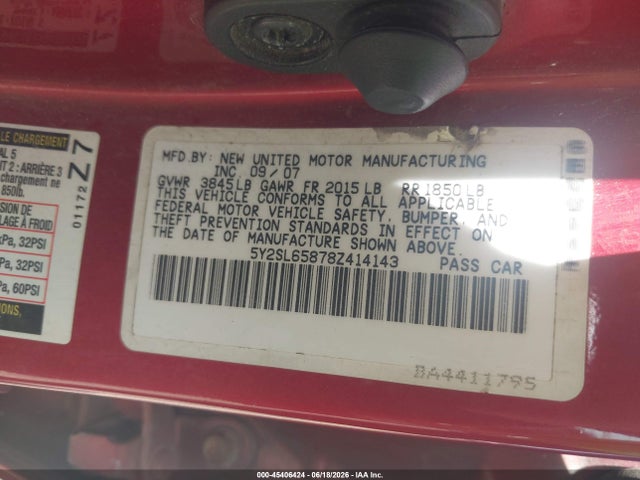 Продаж на аукціоні авто 2008 Pontiac Vibe, vin: 5Y2SL65878Z414143, номер лоту: 45406424