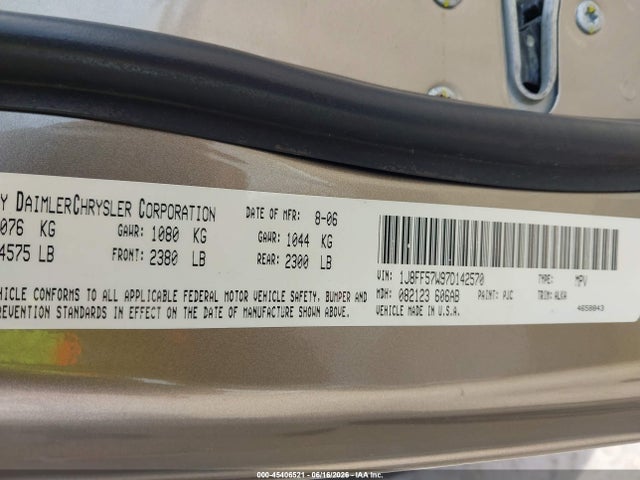 Продажа на аукционе авто 2007 Jeep Compass Limited, vin: 1J8FF57W97D142570, номер лота: 45406521