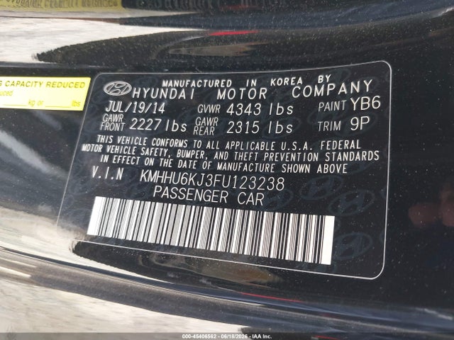 Hyundai Genesis 3.8 Ultimate 2015 KMHHU6KJ3FU123238 Image 9