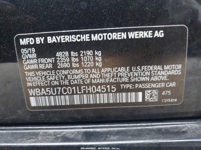 Aukcja sprzedaży 2020 Bmw M340i, vin: WBA5U7C01LFH04515, numer aukcji: 45406582