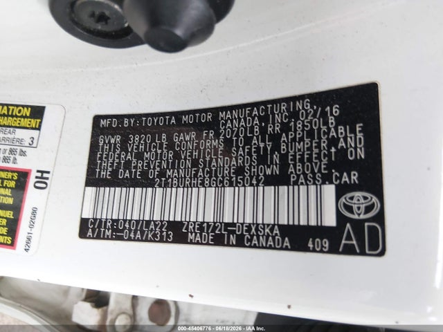 Toyota Corolla S Premium 2016 2T1BURHE8GC615042 Image 9