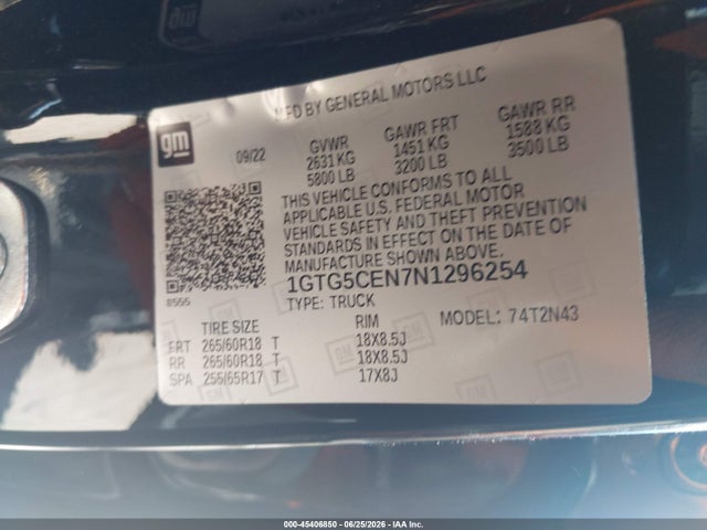 Aukcja sprzedaży 2022 Gmc Canyon 2wd  Short Box Elevation, vin: 1GTG5CEN7N1296254, numer aukcji: 45406850