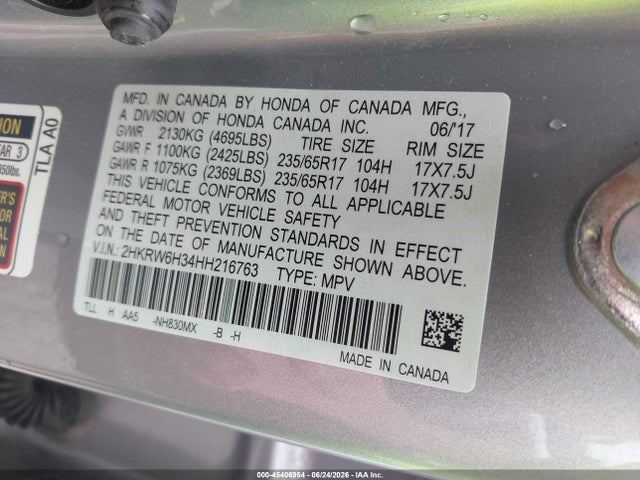 Honda CR-V LX 2017 2HKRW6H34HH216763 Image 9