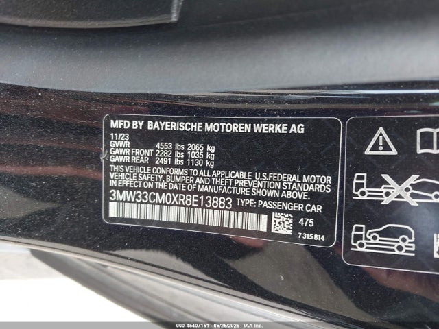 Aukcja sprzedaży 2024 Bmw 230i Xdrive, vin: 3MW33CM0XR8E13883, numer aukcji: 45407151