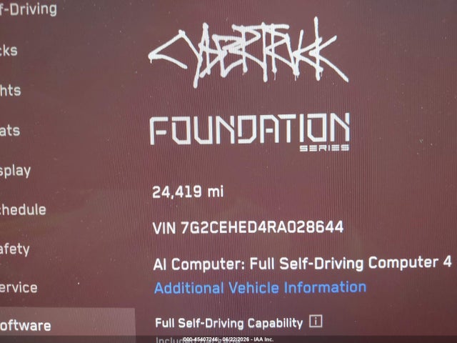 7G2CEHED4RA028644 Tesla Cybertruck All-wheel Drive