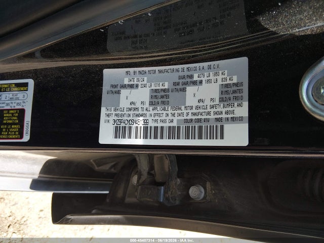 45407314 :رقم المزاد ، 3MZBPACM0SM451399 vin ، 2025 Mazda Mazda3 مزاد بيع
