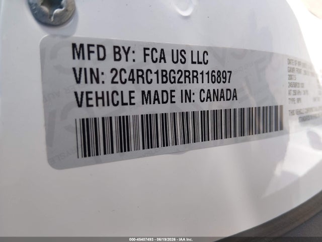 Продаж на аукціоні авто 2024 Chrysler Pacifica Touring L, vin: 2C4RC1BG2RR116897, номер лоту: 45407493