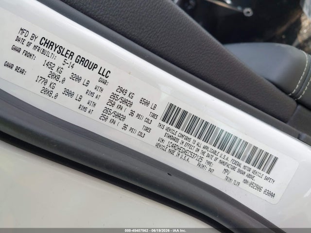Aukcja sprzedaży 2014 Dodge Durango Citadel, vin: 1C4RDHEGXEC537125, numer aukcji: 45407562