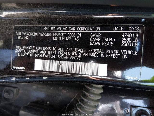 YV140MEBXF1187506 Volvo V60 T5 Premier
