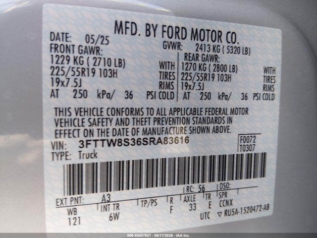 Ford Maverick Lariat 2025 3FTTW8S36SRA83616 Image 9