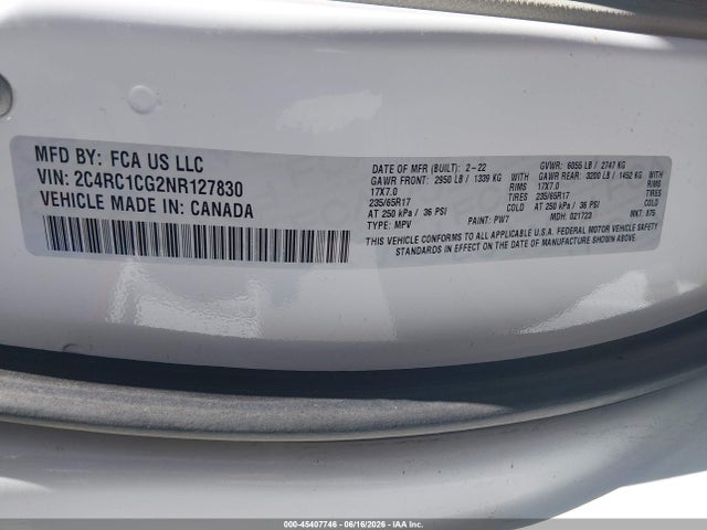 Chrysler Voyager Lx 2022 2C4RC1CG2NR127830 Image 9