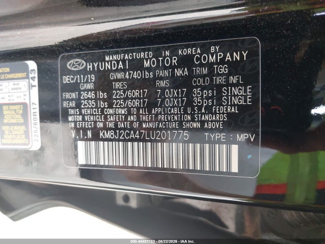 Hyundai TUCSON SE 2020 KM8J2CA47LU201775 Image 9
