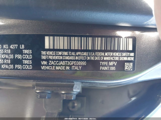 ZACCJABT3GPE08990 Jeep Renegade Latitude