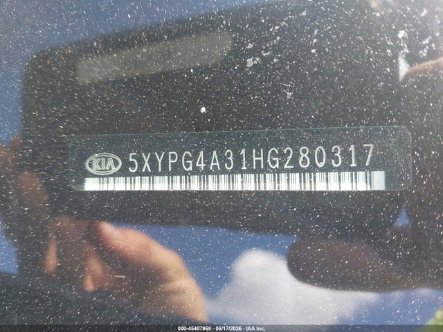 Auction sale of the 2017 Kia Sorento 2.4l Lx, vin: 5XYPG4A31HG280317, lot number: 45407968