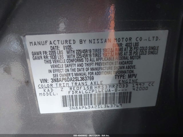 Nissan Kicks Sr Fwd 2025 3N8AP6DA2SL363769 Image 9