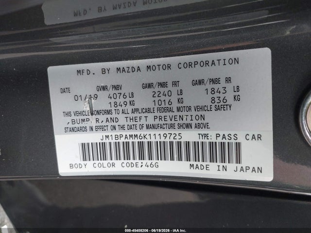 Mazda Mazda3 Preferred Package 2019 JM1BPAMM6K1119725 Image 9