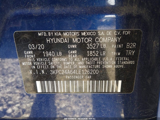 Hyundai Accent Sel 2020 3KPC24A64LE126200 Image 9