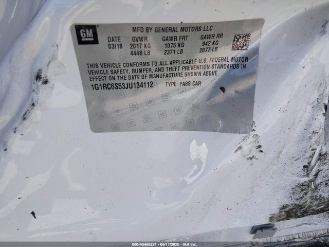 Chevrolet VOLT LT 2018 1G1RC6S53JU134112 Image 9