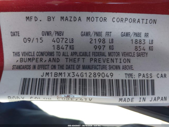 JM1BM1X34G1289049 Mazda Mazda3 S Grand Touring
