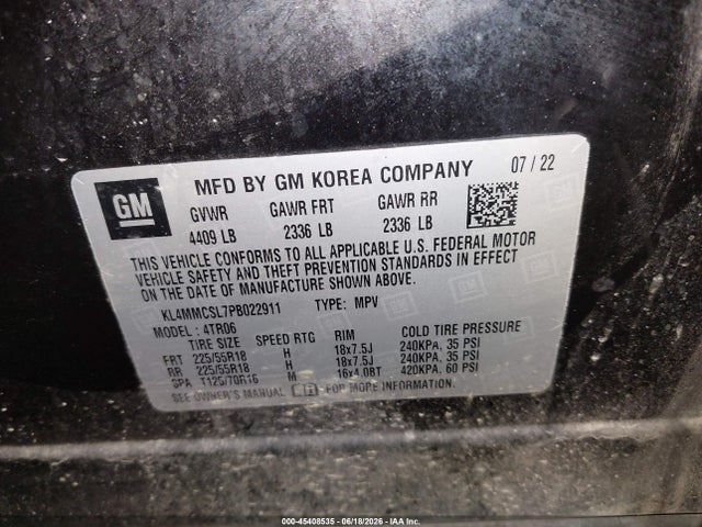 Auction sale of the 2023 Buick Encore Gx Preferred Awd, vin: KL4MMCSL7PB022911, lot number: 45408535