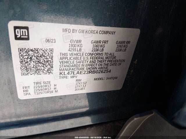 45408559 :رقم المزاد ، KL47LAE23RB026254 vin ، 2024 Buick Envista Preferred Fwd مزاد بيع