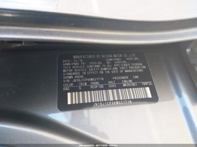 JN1BJ1CPXKW521718 Nissan Rogue Sport Sv
