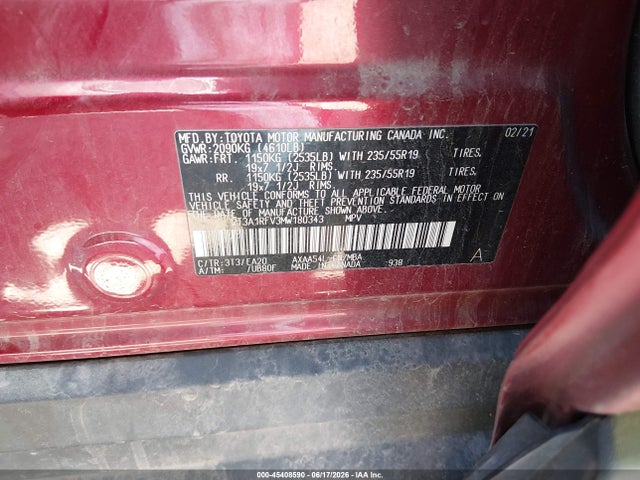 2T3A1RFV3MW180343 Toyota Rav4 Xle Premium