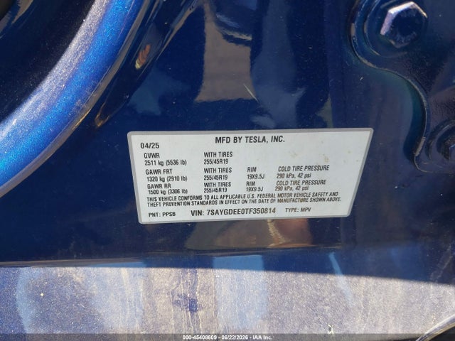 Продажа на аукционе авто 2026 Tesla Model Y All-wheel Drive/long Range Launch Series/premium All-wheel Drive, vin: 7SAYGDEE0TF350814, номер лота: 45408609