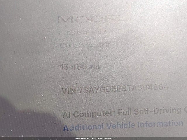 Tesla Model Y 2026 7SAYGDEE8TA394864 Image 15