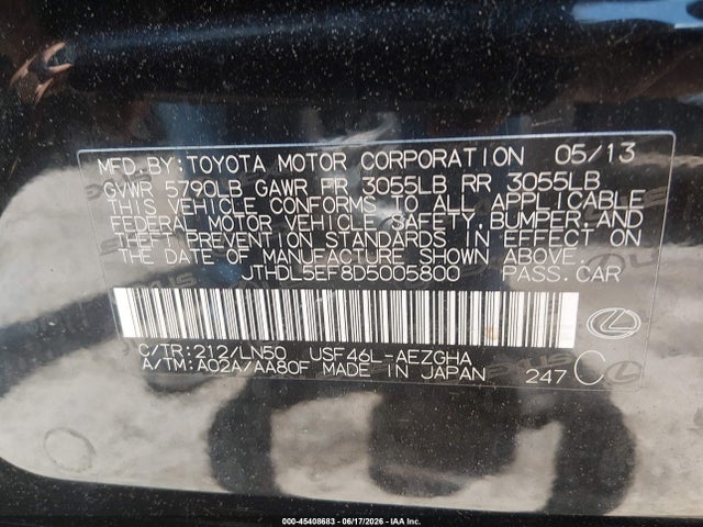 Продажа на аукционе авто 2013 Lexus Ls 460 L, vin: JTHDL5EF8D5005800, номер лота: 45408683