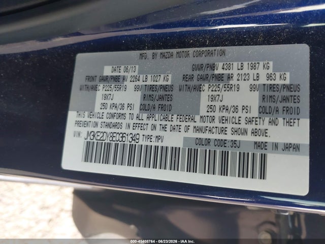 Aukcja sprzedaży 2014 Mazda Cx-5 Grand Touring, vin: JM3KE2DY8E0361349, numer aukcji: 45408764