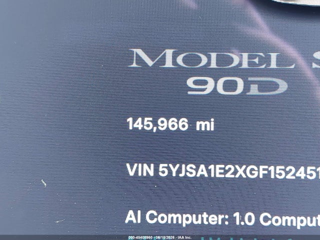 Tesla Model S 60d/70d/75d/85d/90d 2016 5YJSA1E2XGF152451 Image 16