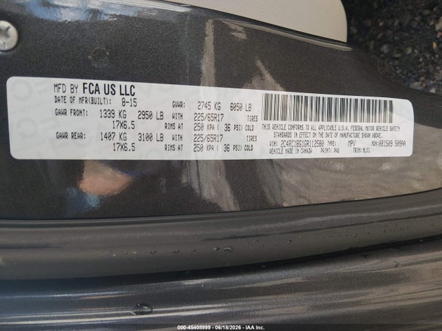 Продажа на аукционе авто 2016 Chrysler Town & Country Touring, vin: 2C4RC1BG1GR112580, номер лота: 45408999
