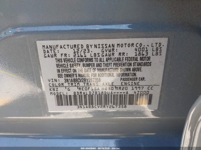 Nissan Sentra Sv Xtronic Cvt 2024 3N1AB8CV2RY267358 Image 9