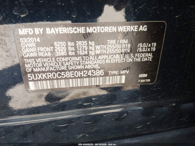 Продажа на аукционе авто 2014 Bmw X5 Xdrive35i, vin: 5UXKR0C58E0H24386, номер лота: 45409329