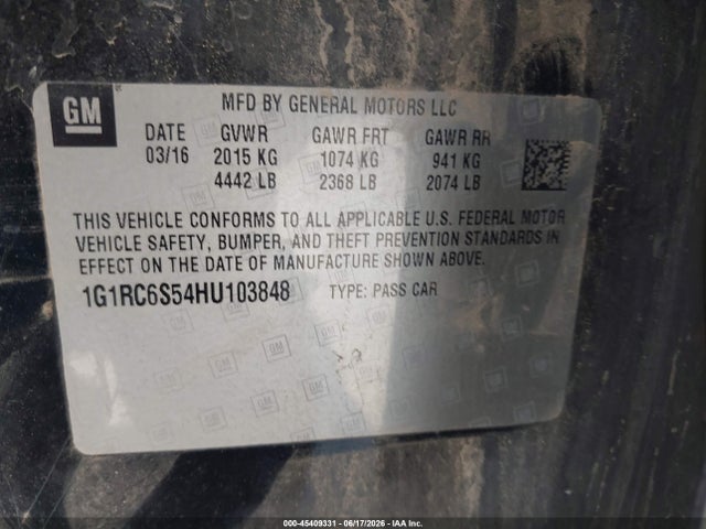 Chevrolet VOLT LT 2017 1G1RC6S54HU103848 Image 9