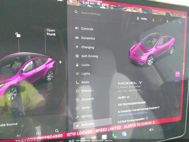 Aukcja sprzedaży 2023 Tesla Model Y Awd/long Range Dual Motor All-wheel Drive, vin: 7SAYGDEE6PF604595, numer aukcji: 45409355