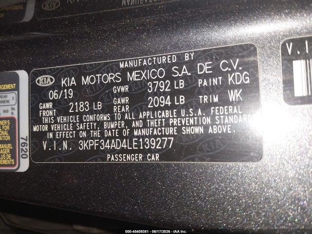KIA Forte Gt-line 2020 3KPF34AD4LE139277 Image 9