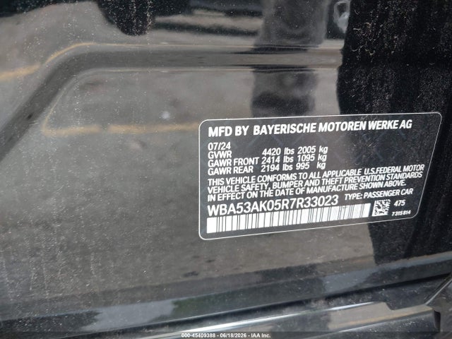 Aukcja sprzedaży 2024 Bmw 228i Gran Coupe Sdrive, vin: WBA53AK05R7R33023, numer aukcji: 45409388