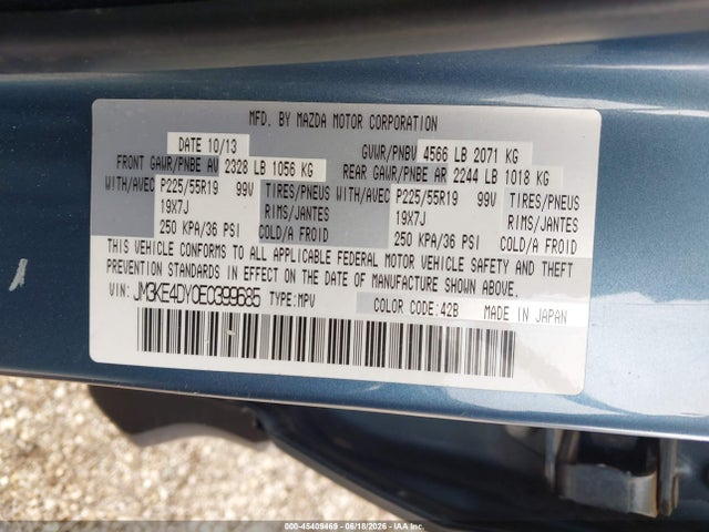 Aukcja sprzedaży 2014 Mazda Cx-5 Grand Touring, vin: JM3KE4DY0E0399685, numer aukcji: 45409469