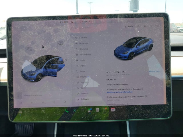 5YJ3E1EA9LF643944 Tesla Model 3 Standard Range Plus Rear-wheel Drive/standard Range Rear-wheel Drive