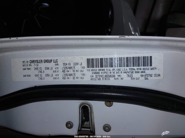 45409798 :رقم المزاد ، 3D73Y4CL0BG506306 vin ، 2011 Ram Ram 3500 Laramie مزاد بيع