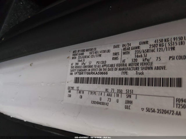 1FTBR1Y86RKA59666 Ford Transit-250