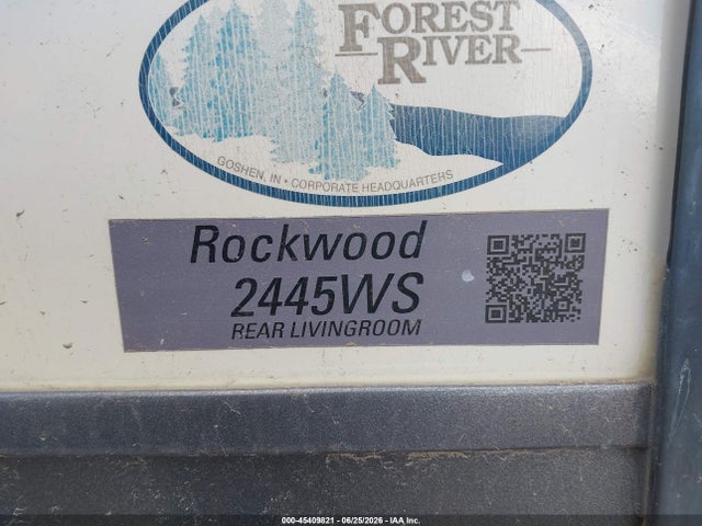 2021 Rockwood Rockwood მანქანა იყიდება აუქციონზე, vin: 4X4FRLE29M1897082, აუქციონის ნომერი: 45409821