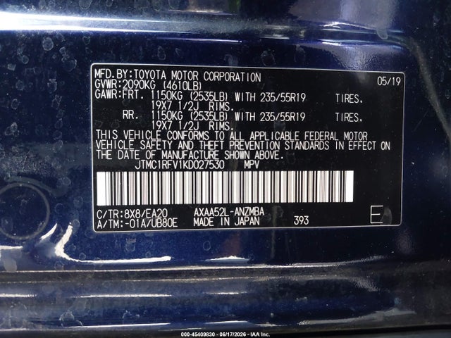 Toyota Rav4 Xle Premium 2019 JTMC1RFV1KD027530 Image 9
