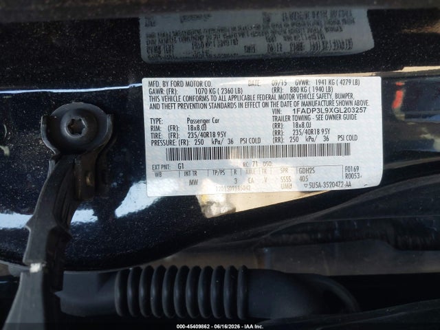 Ford FOCUS ST 2016 1FADP3L9XGL203257 Image 9