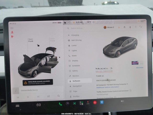 Aukcja sprzedaży 2019 Tesla Model 3 Long Range/performance, vin: 5YJ3E1EB8KF440406, numer aukcji: 45409973