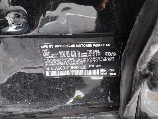 BMW X5 Phev Xdrive45e 2023 5UXTA6C01P9N92828 Image 9