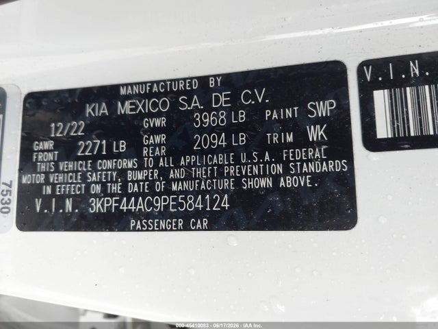 KIA FORTE GT 2023 3KPF44AC9PE584124 Image 9